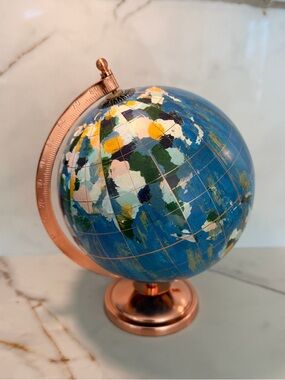 World Globe by Kayla W Nord 12”x9.5” Wanderlust from Anthropologie College Dorm